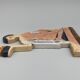 Women's cast iron subject 1930 art deco signature to identify polychrome