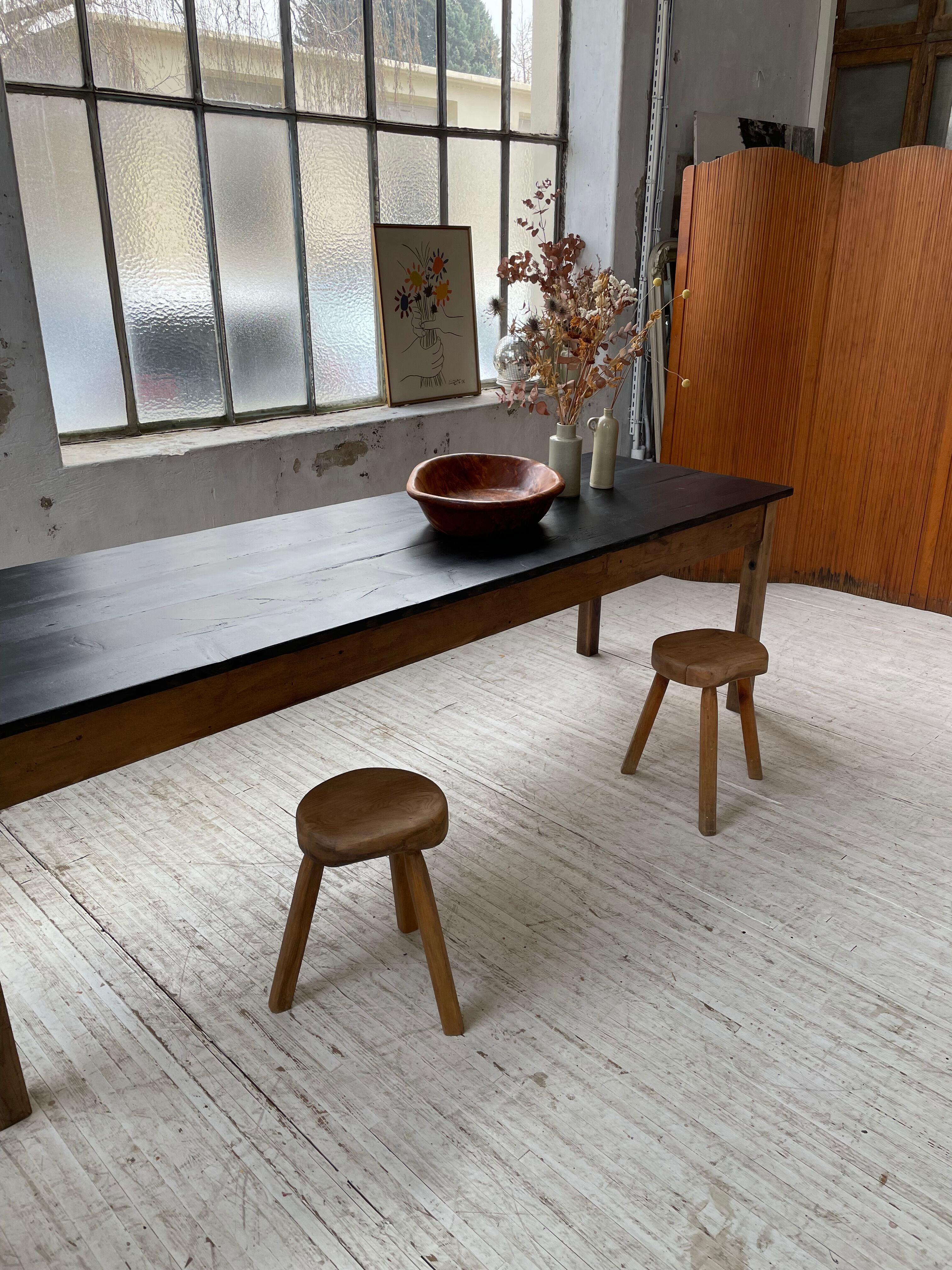 Black pine farm table 250 cm