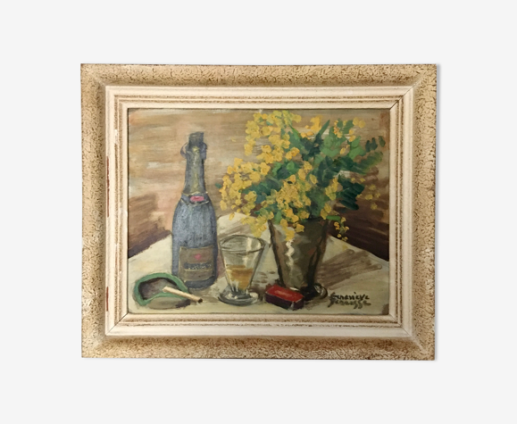 Nature morte au mimosa