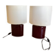 Duo de lampe forme amande céramique