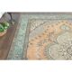 1970s Vintage Persian Handmade Wool Cotton Orange Area Rug 278x343