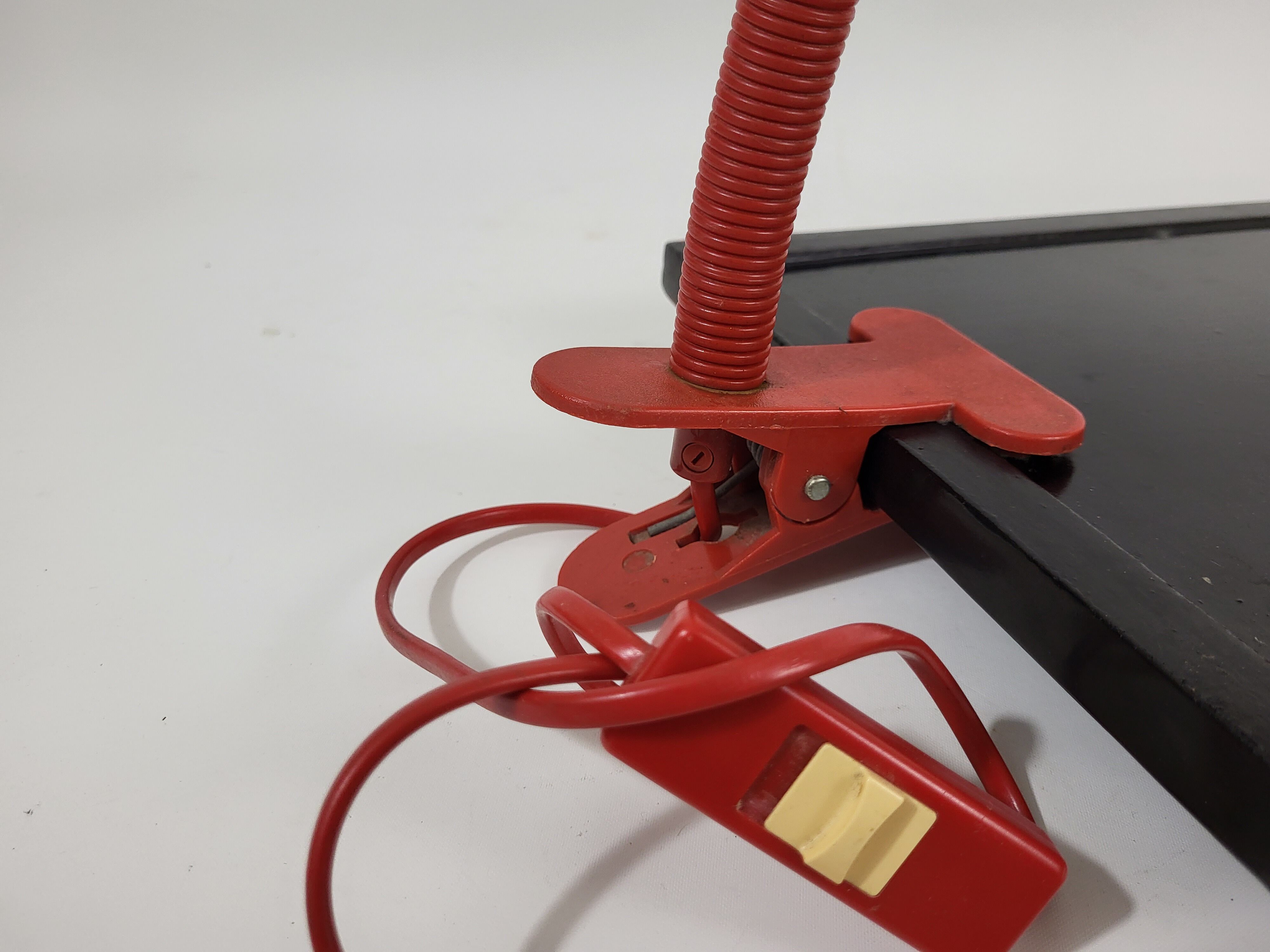 Vintage metal desk clip lamp