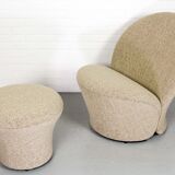 F572 lounge chair and mushroom ottoman by Pierre Paulin for Artifort, 1967