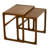 Scandinavian nesting tables rn teak year 60. Ref twiny.