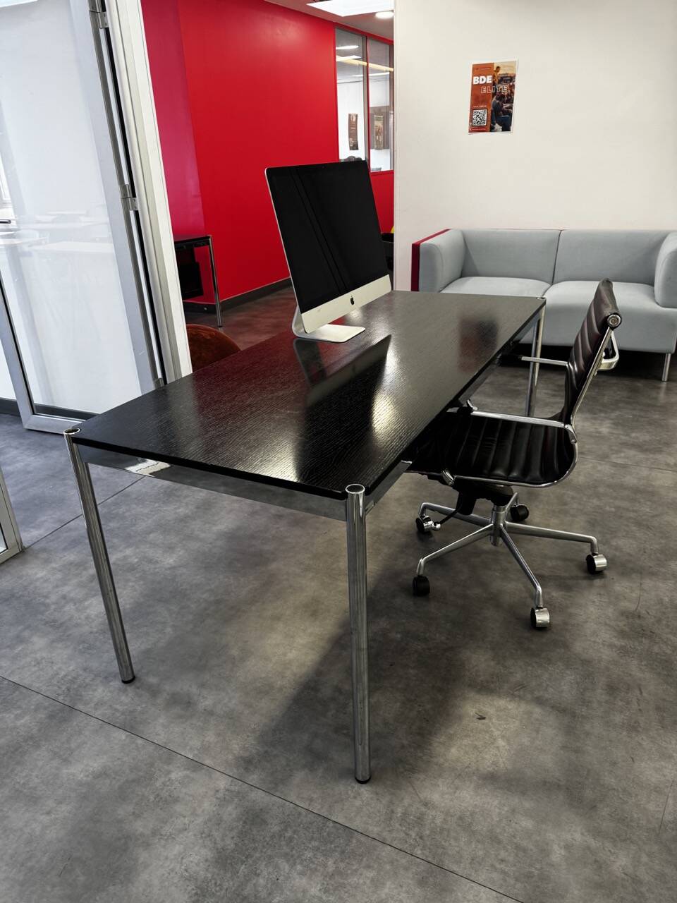 USM HALLER Desk Table 175CM T69 black top