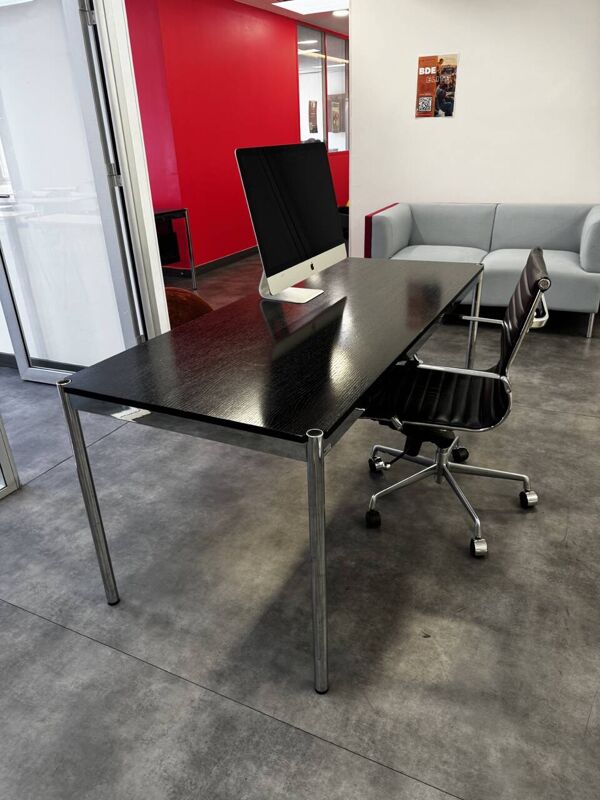 Table Bureau USM HALLER 175CM T69 plateau noir
