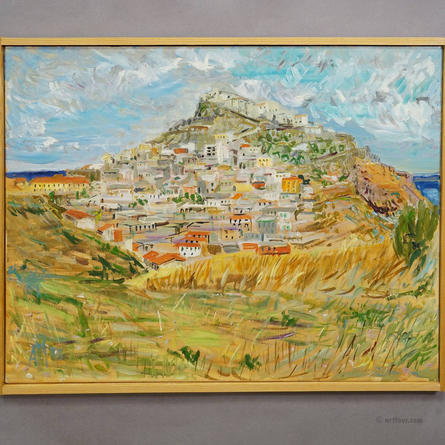 Castelsardo, Sardinia, 1978 – Oil painting by Alexander Michael