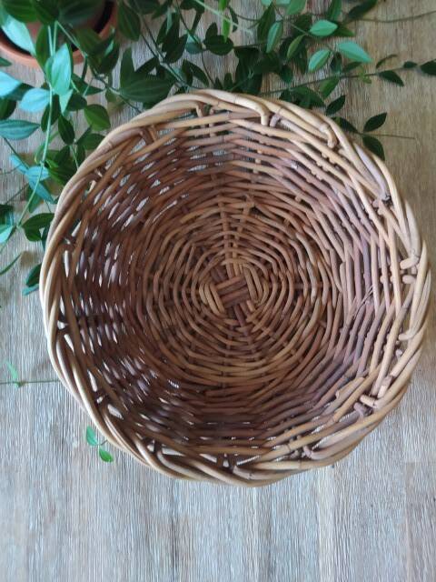 Vintage woven wicker basket