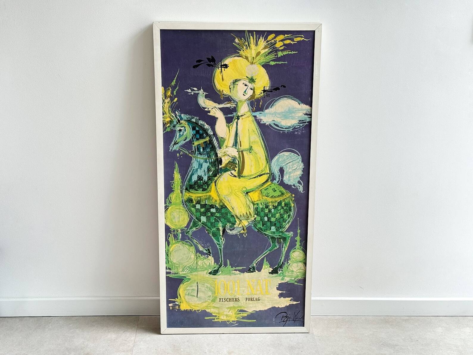 Vintage Björn Wiinblad "One Thousand and One Nights" Art print wall decoration "Tusen och en Natt"