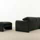 Canapé 2 places & pouf maralunga de Vico Magistretti, Cassina