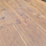 Antique rustic farmhouse table in solid oak, 19th century