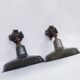 Antique enamelled wall lights