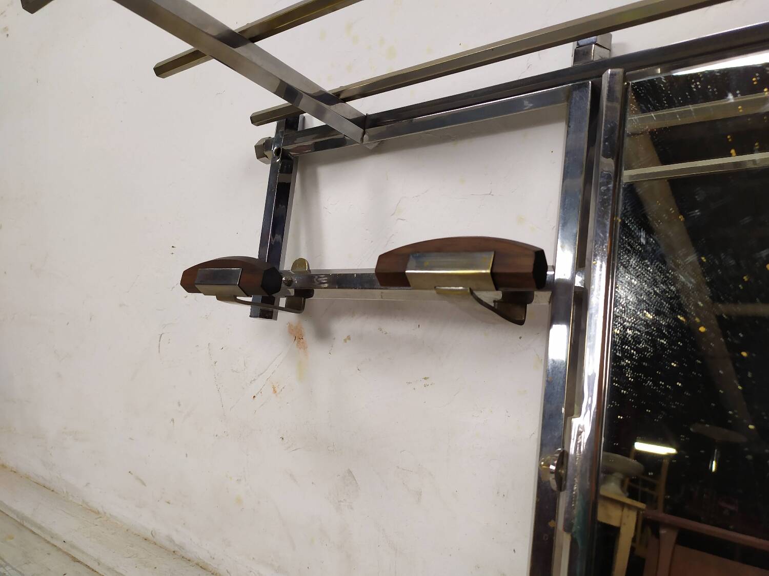 Art Deco chrome coat rack