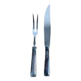 Silver metal serving cutlery
