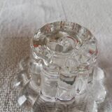 Set of two crystal candle holders in different shapes