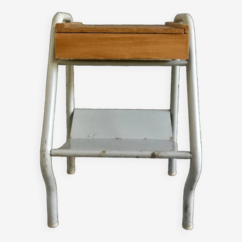 Modernist bedside table by Jacques Hitier for Tubauto - 1950