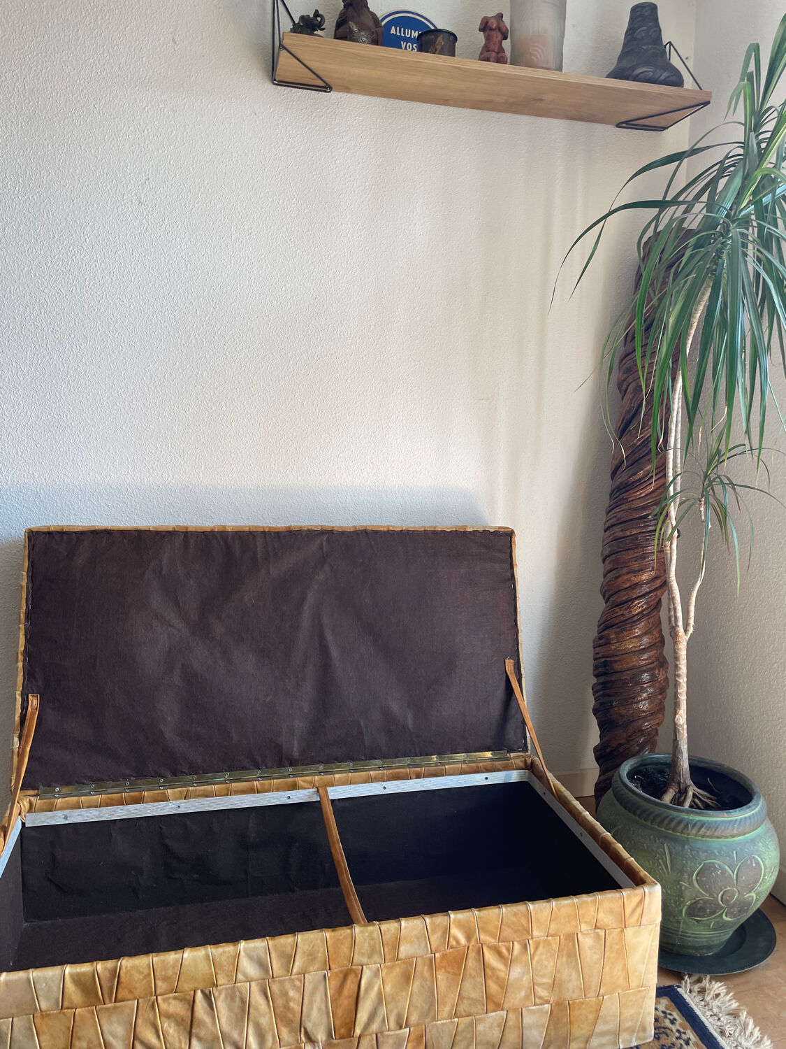 Banc pouf coffre en cuir patchwork  De Sède