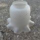 Lot de 3 suspensions globe en verre moulé vintage