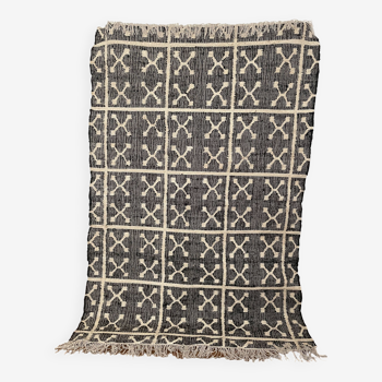 4x6 Ft - Hemp\Cotton Handwoven Kilim Floor Rug, Home Decor, Gift, Living Room,Indian Traditional RUG