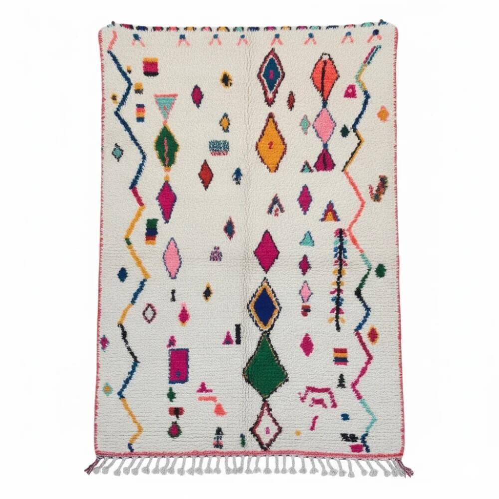 Colourful Moroccan rug in Azilal style