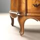 Antique drop-leaf secretary in baroque style made of walnut and maple, 20th century.
