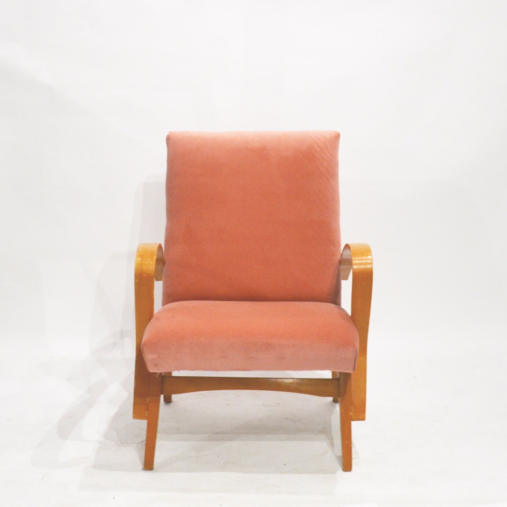 Pink velvet chair