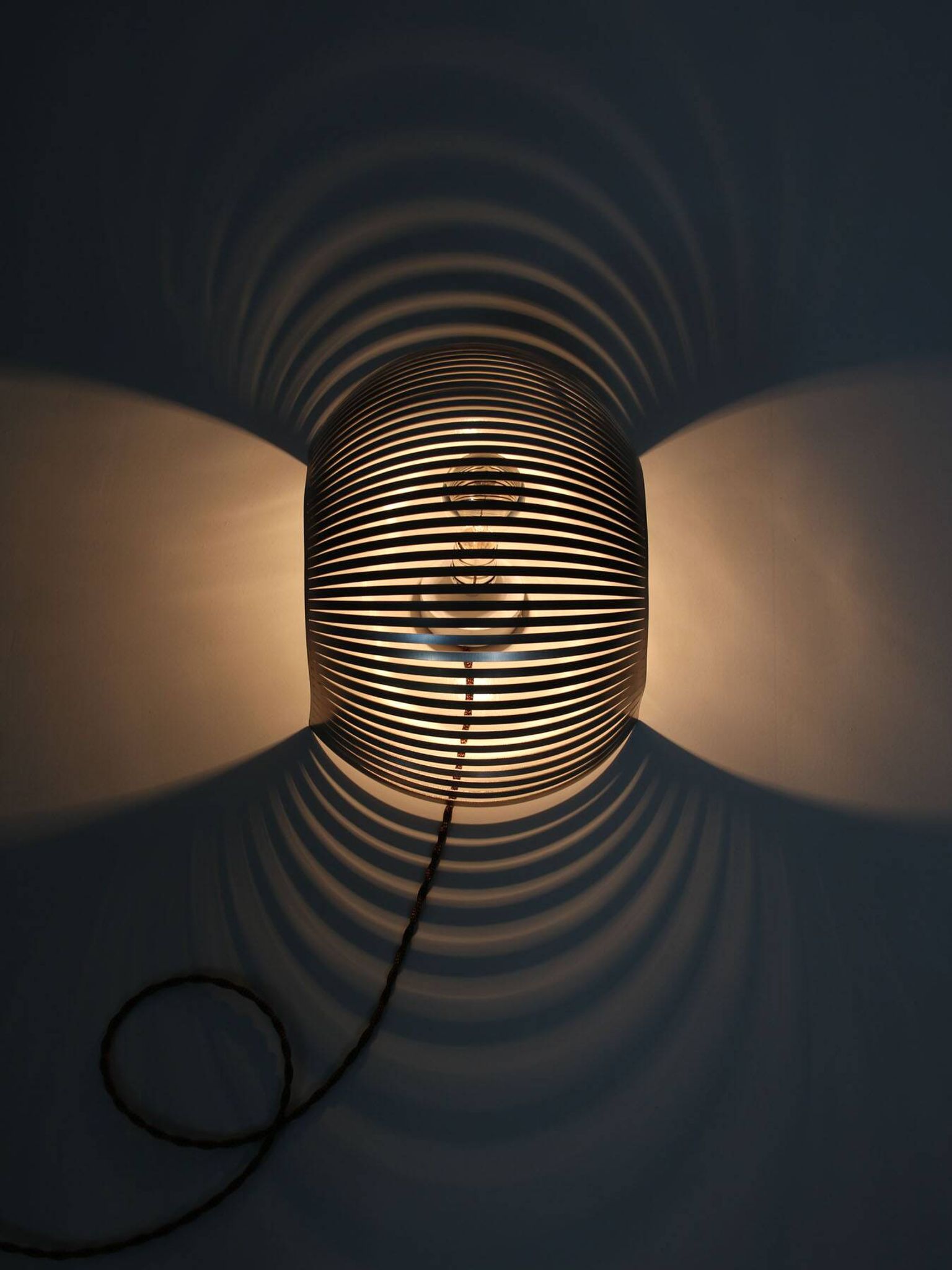 Vintage modernist stainless steel wall or table lamp