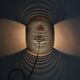 Vintage modernist stainless steel wall or table lamp