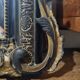 Old mirror Napoleon III black and gold