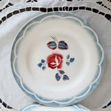 Flat earthenware plates from Sarreguemines , Magali from Digoin