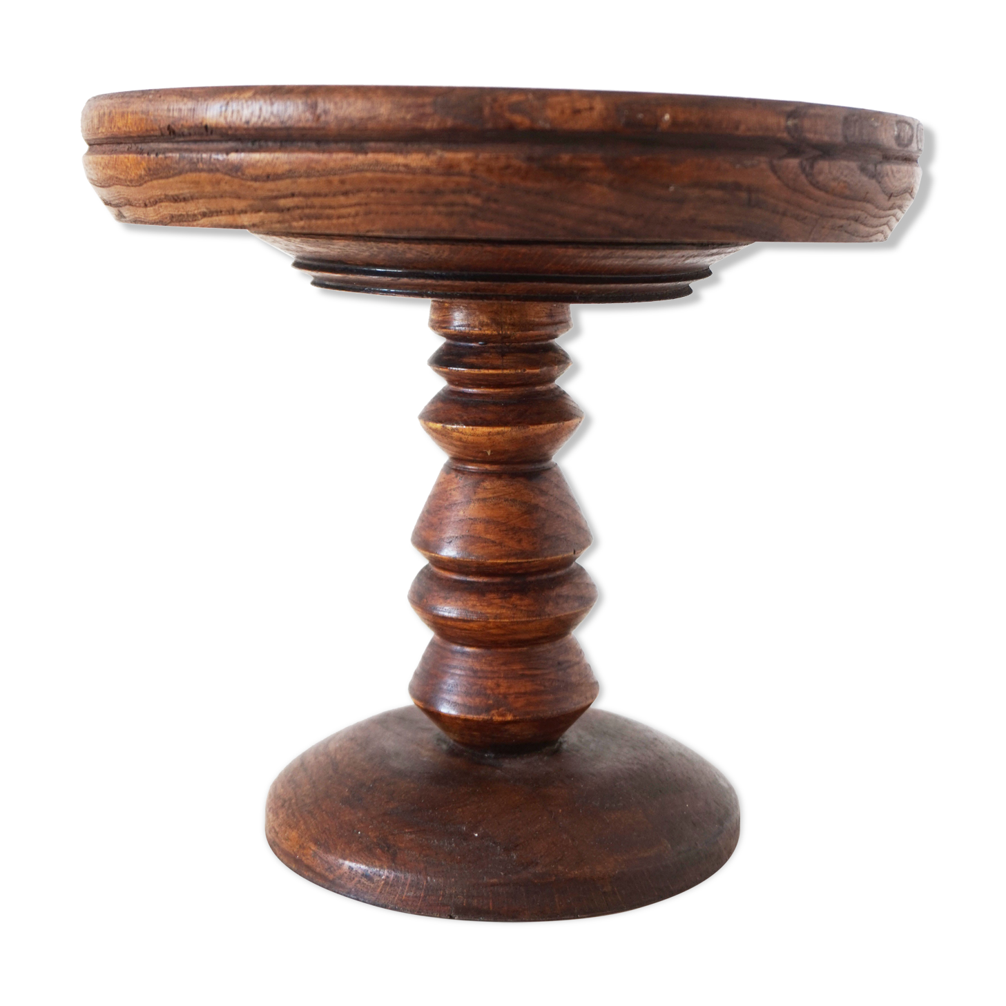 Vintage turned wooden fruit cup