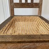 Chaise ancienne bois et cannage