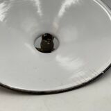 Pair of blue enameled sheet metal pendant lights