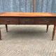 Antique Louis Philippe table in solid cherry and oak with 3 drawers