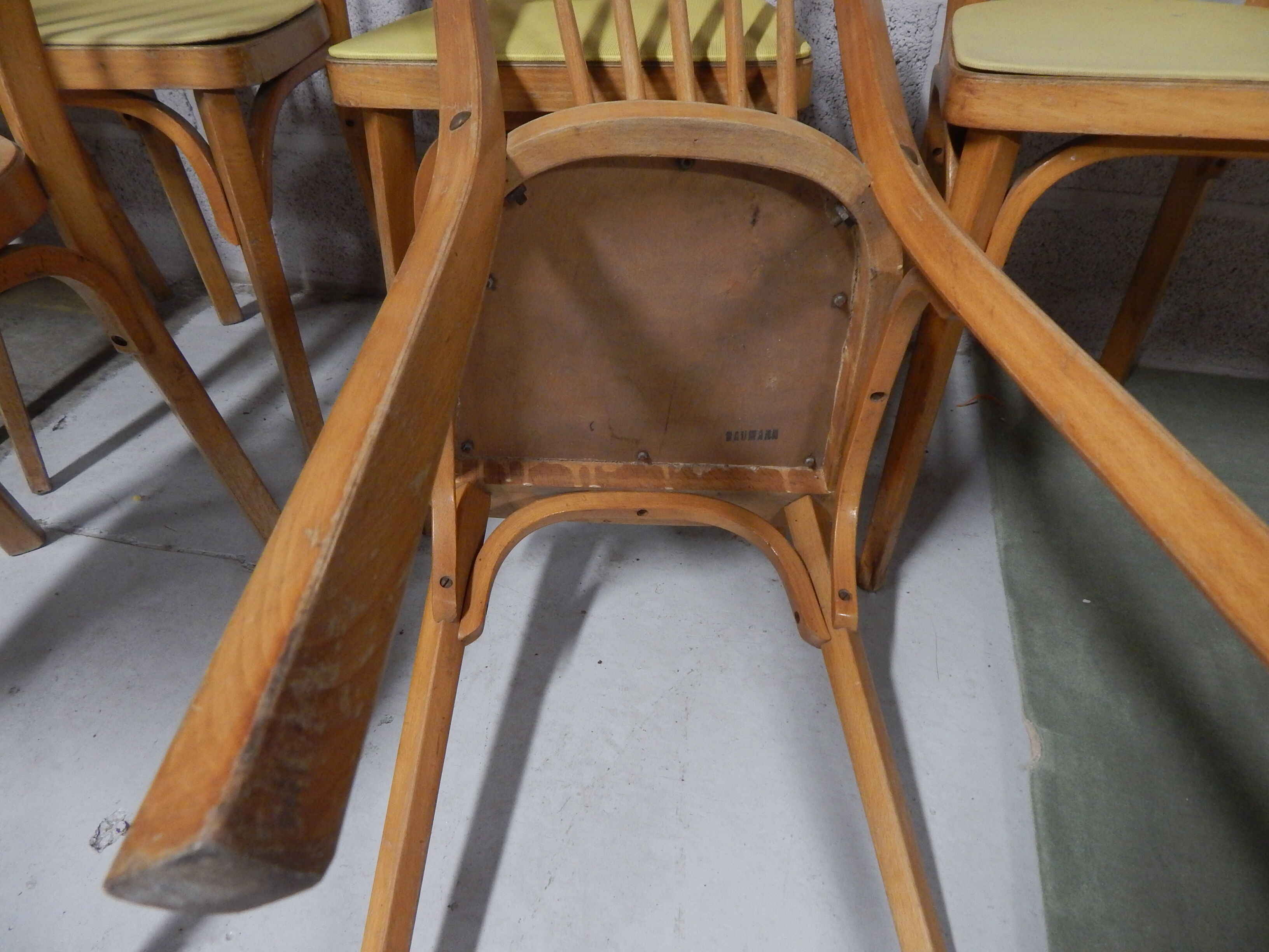 Set of 6 Baumann bistro chairs, 50/60's