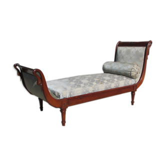 Empire bench, swan collar, mahogany