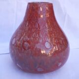 Vase en verre soufflé vintage 60's