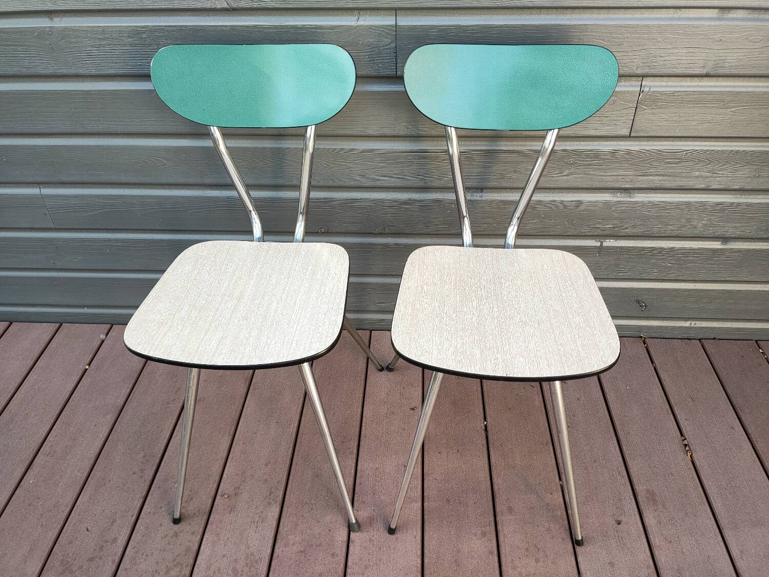 Pair of formica chairs