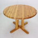 Round Solid Pinewood Dinning Table, 1970's Denmark