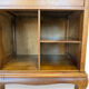 Antique Italian bedside table in solid walnut, 1920s/1930s