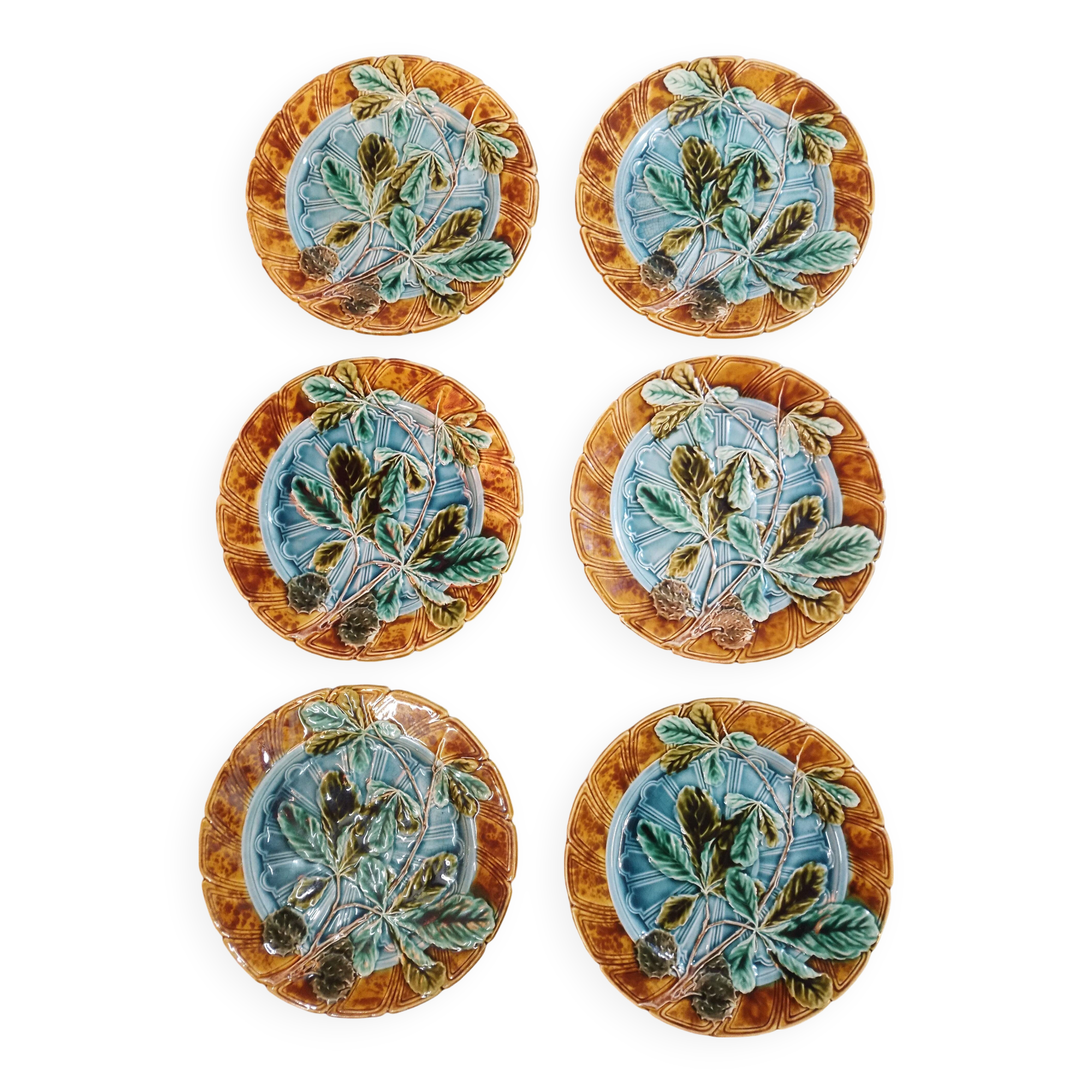 Sarreguemines plates from the end of the 19th century