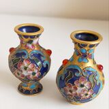 Vases miniatures cloisonnés