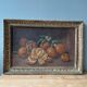 Old still life painting with oranges