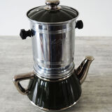 Old coffee maker sultana in green porcelain