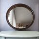 Mirror brown round plexiglass 70s 35cm