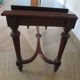 Coffee table - black marble top - Louis XIII style - H-shaped crossbar base