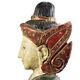 Characterful Vintage Buddha Statue Kneeling Wooden Buddha 44cm