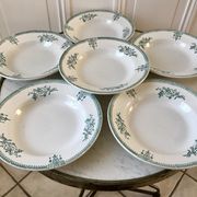 Lot of 6 hollow plates Terre de Fer Saint-Amand late nineteenth