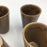 Set of 6 cups in digoin gres