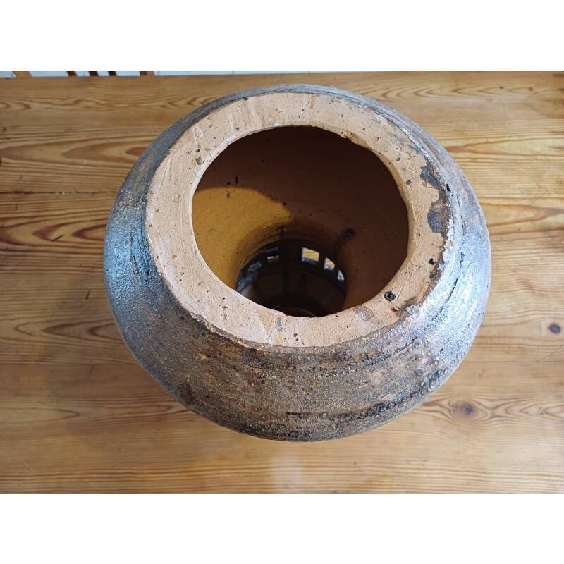 Pied de lampe en grès émaillé, années 60